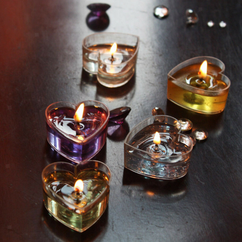 10pc Plastic Heart Tealight Holder Candle Making Cup Wedding Ornaments