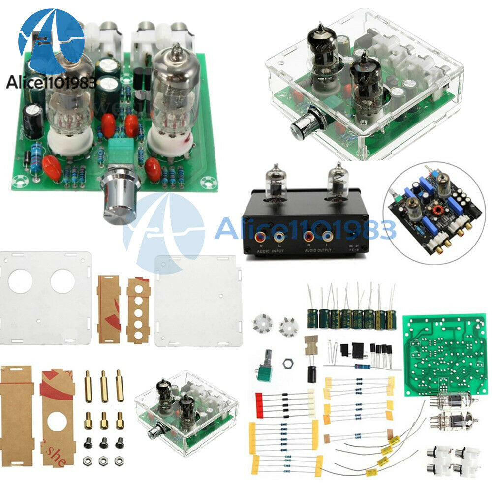 AC 12V 6J1 Valve Pre-amp Tube PreAmplifier Board Headphone Amplifier Buffer+Case