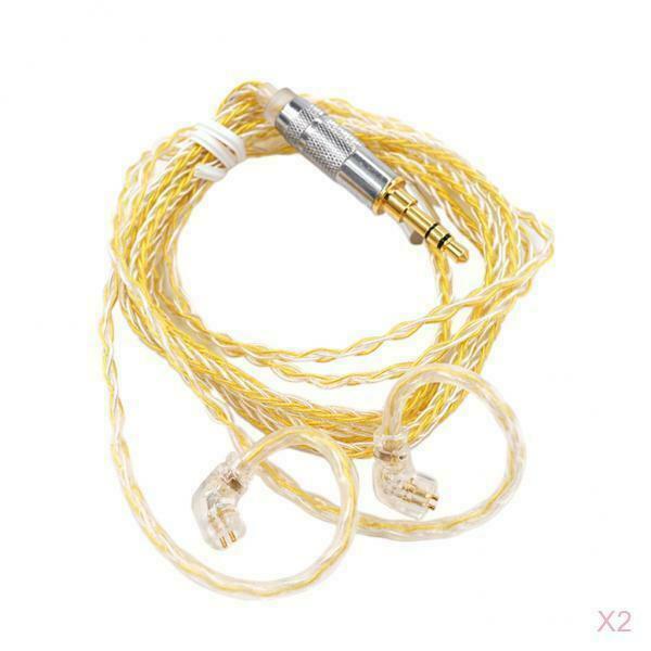 2x New Plastic Braided 1.2m 4Ft Upgrade Audio Cable Cord For KZ-ZSN ZS10pro