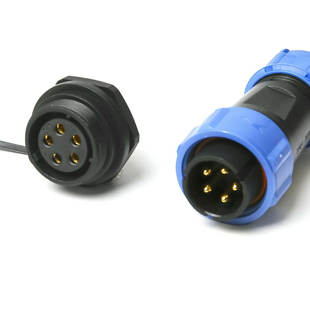 IP68 SP13mm Waterproof Circular Air Plug Socket LED Connector 5 Pin