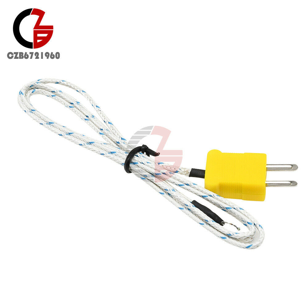 Wire Digital Thermometer 100CM 1M K-type Thermocouple Sensor Probe Test