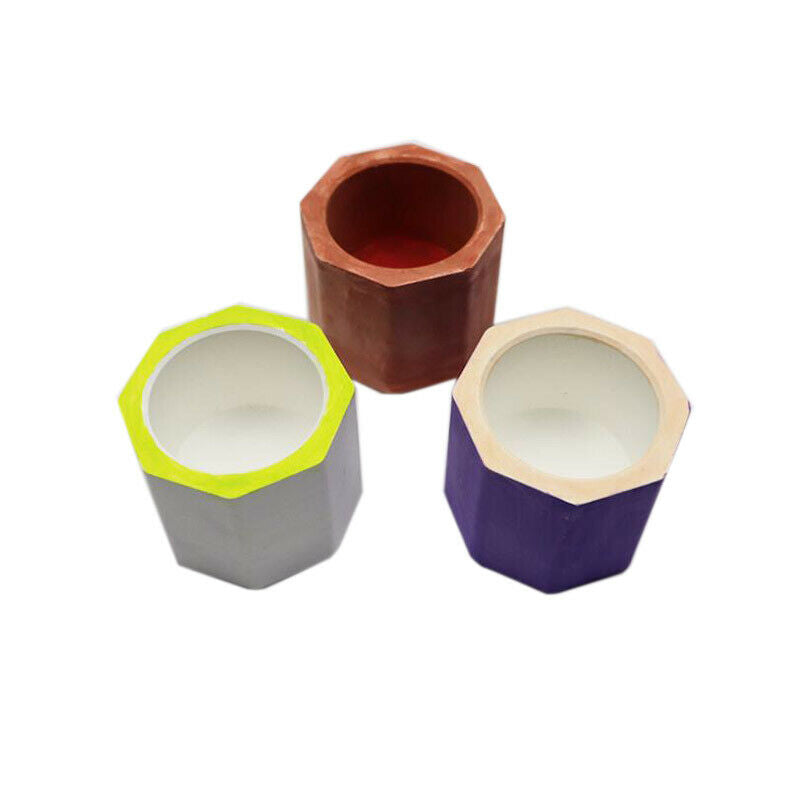 3 Cavity Silicone Pot Mold Clay Concrete Succulent Flower Cement Pot Cup .l8