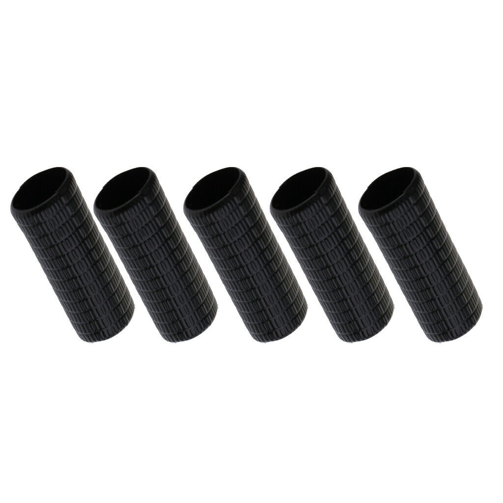 5 Pieces Violin Bow Leather Skin for Violin Cello Viola Accessories Black