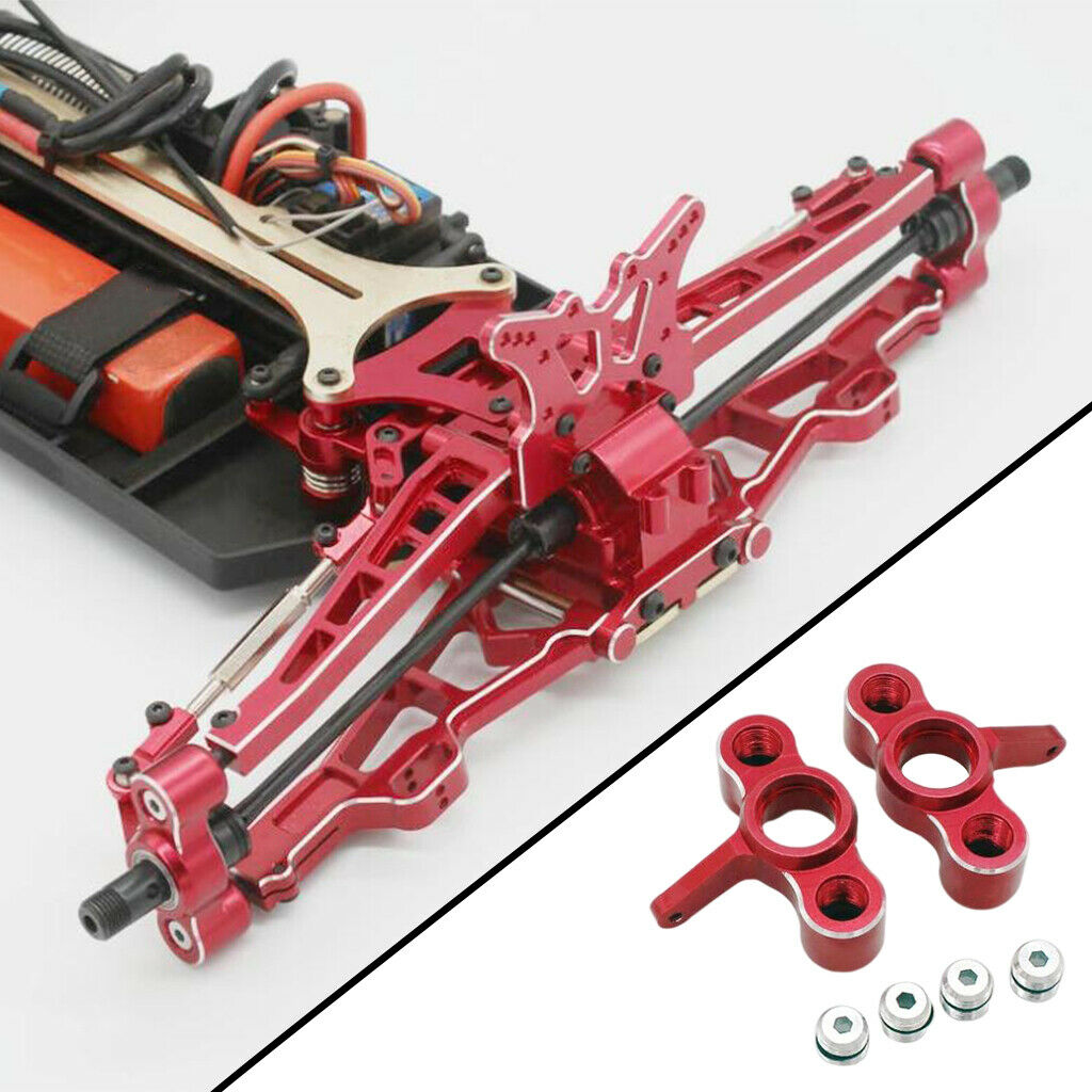 2pcs/set Steering Knuckles for JLB CHEETAH 1/10 RC Car Truck Modified Red