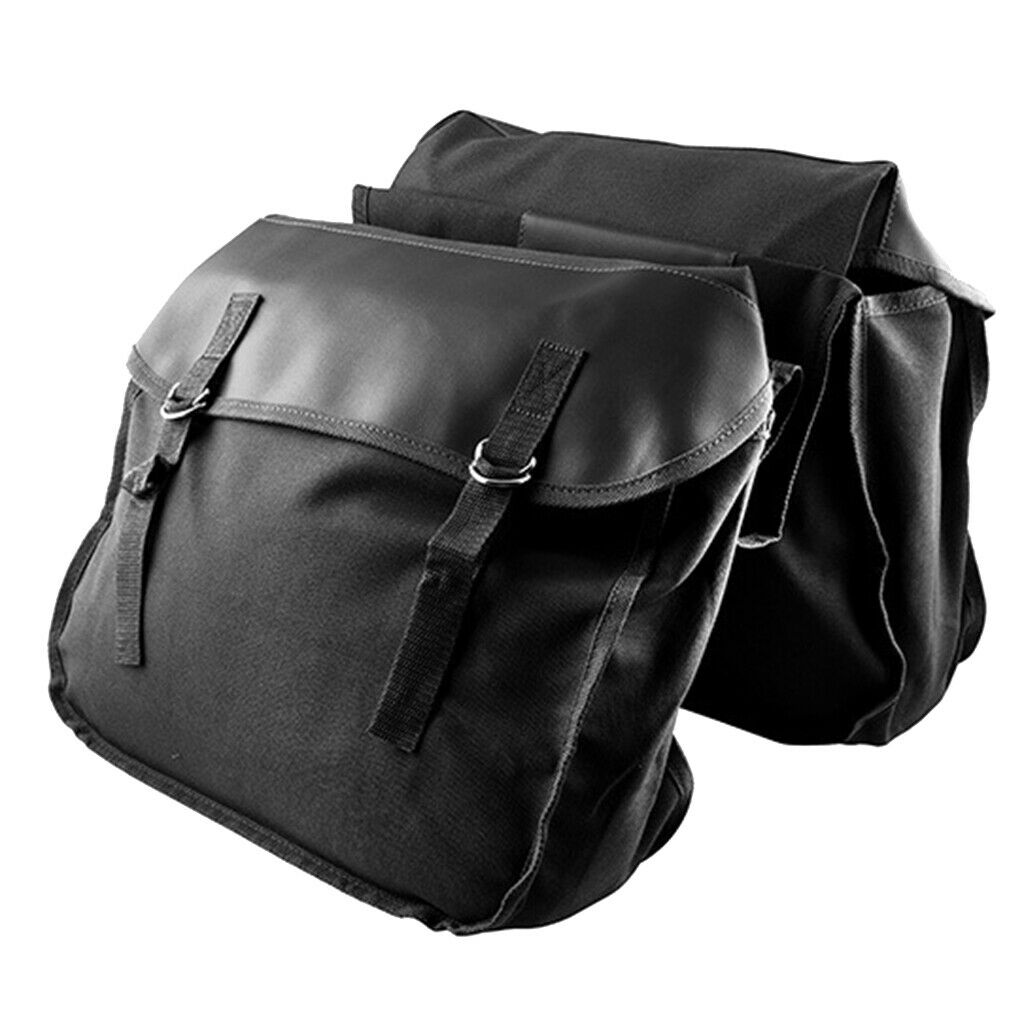 Saddlebag Waterproof Saddle Box Tail Bag for Most Motorcycle Models Black