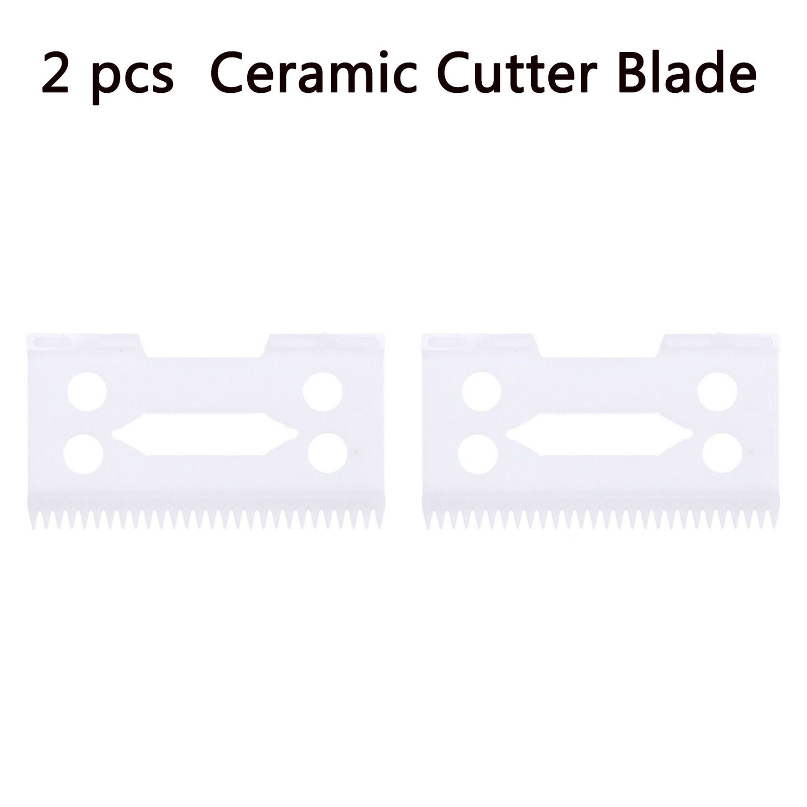 2pcs Clipper Ceramic Cutter Blade Magic Clip 2 Holes For Wahl Shear Clipper Kit