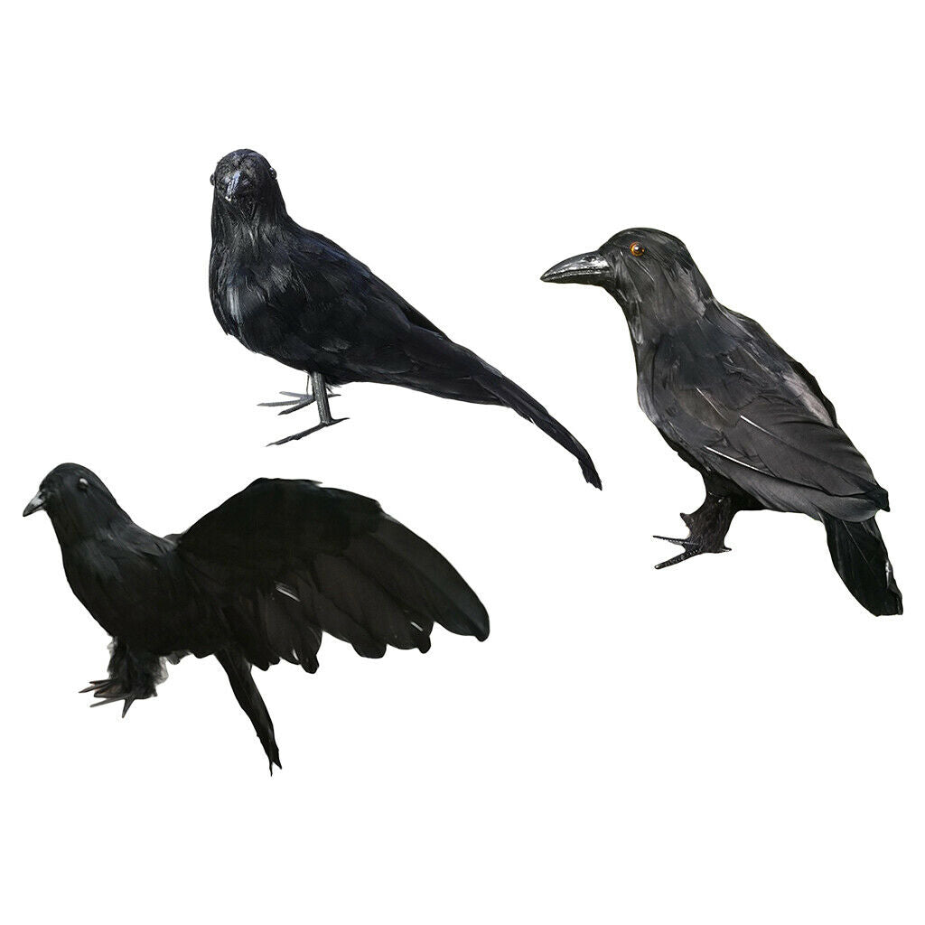 3pcs Artificial Woodland Realistic Bird for Garden Making