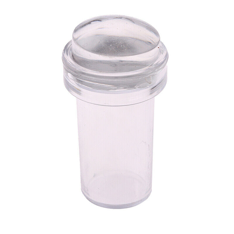 Pure Clear Jelly Silicone Nail Art Stamper Scraper Nail Stamp Stamping T HtBUAU