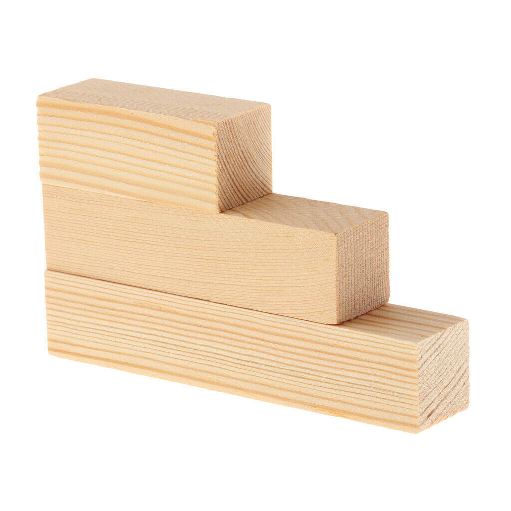 25Pc Balsa Wood Blocks Rods (80/60/50/100mm) Height for DIY Woodworking Modeling