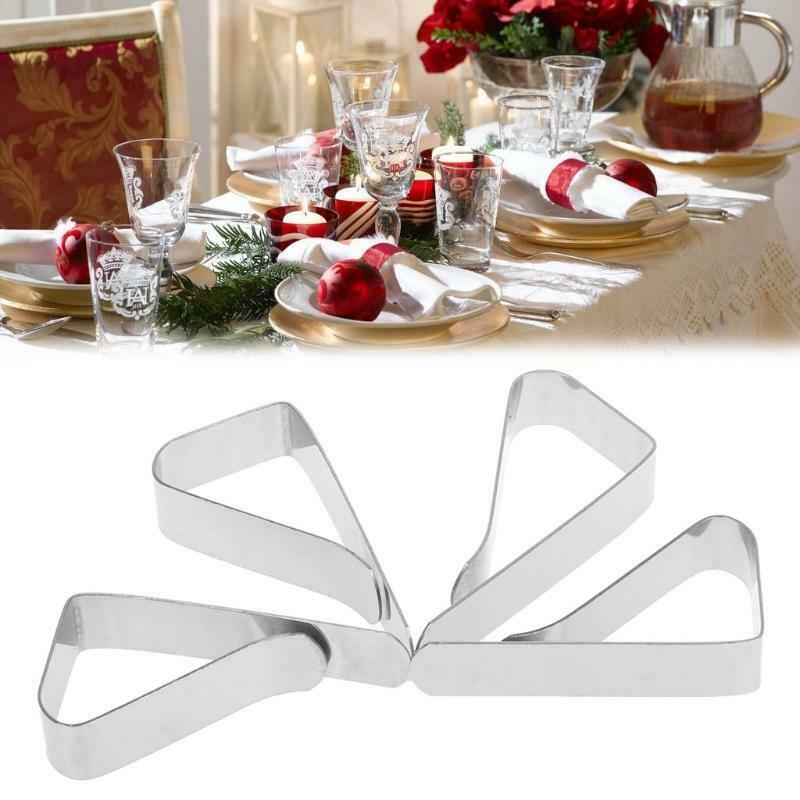 4Pcs Table Cloth Tablecloth Clip Clamp Holder For Party Wedding Stainless Steel