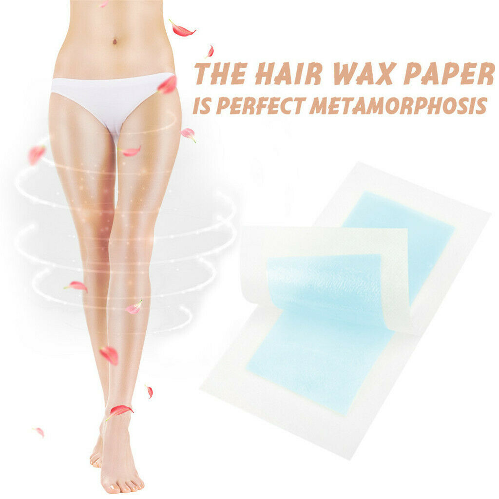 10 Piece Double Side Leg Arm Body Hair Removal Cold Wax Strips Paper Blue