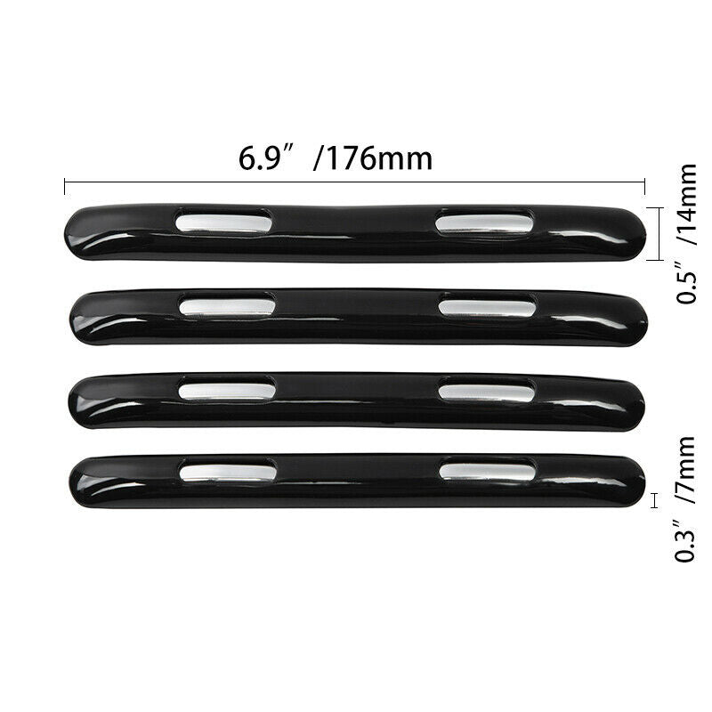 4X 18cm Black Car Door Edge Scratch Anti-collision Protector Strip Universal Fit