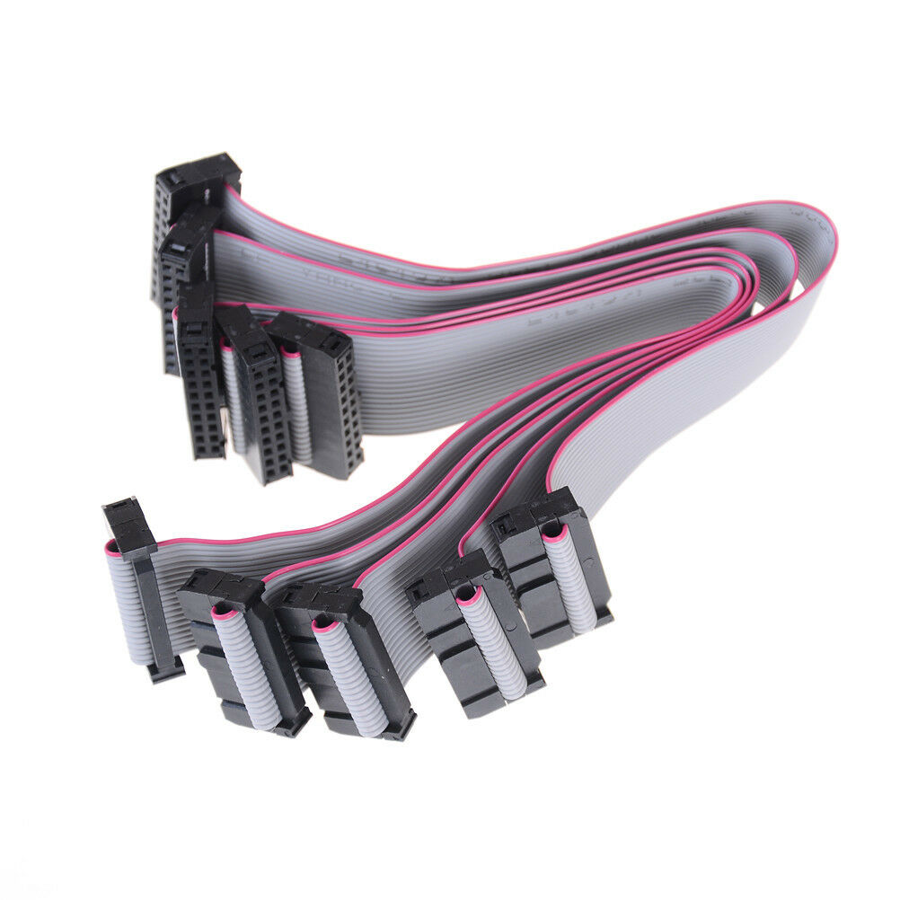 5Pcs 20-Pin IDC Flat Ribbon DATA Cable 20CM 2.54MM Pitch AVR ISP JTAG WiY1