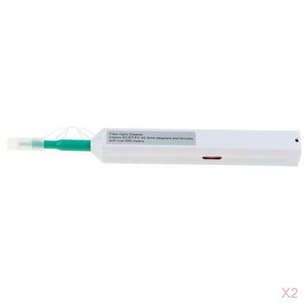 2Pcs Fiber Optic Connector Cleaning Pen for 2.5mm Ferrules SC,FC,ST,SC/APC and