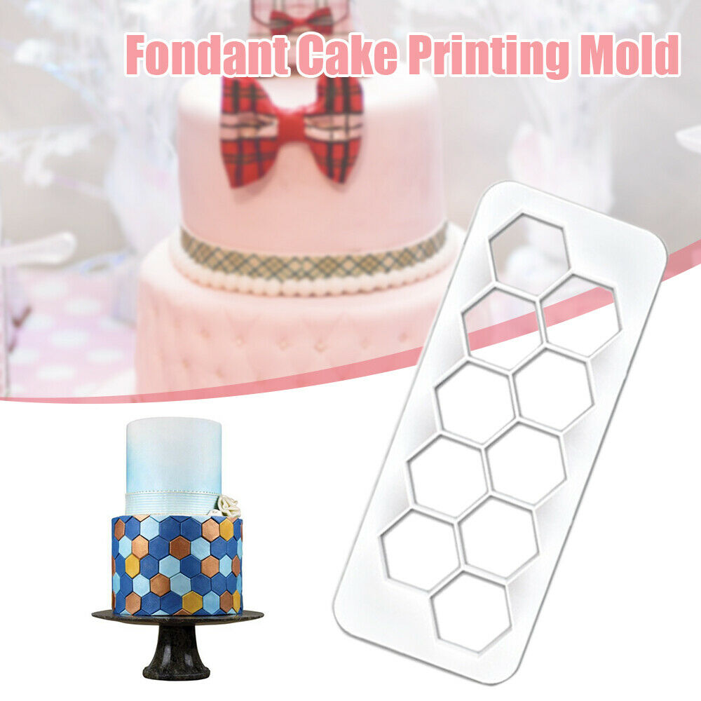 3 PCS Hexagon Cutter Mold Fondant Cutter Creative Football Cake Decorating Tool