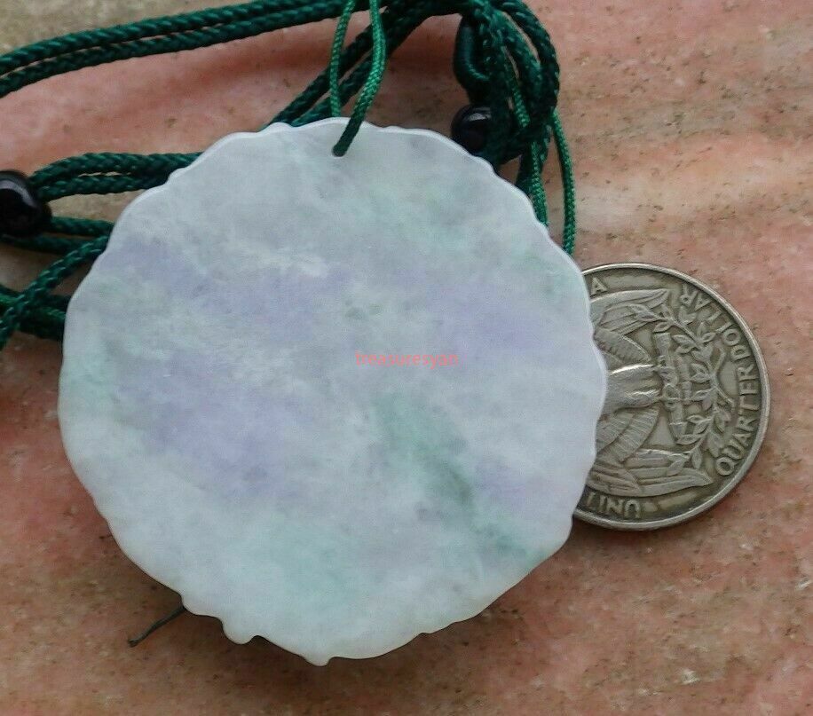 Certified Lavender Green Natural A Jade jadeite pendant Dragon Phoenix é¾™å‡¤
