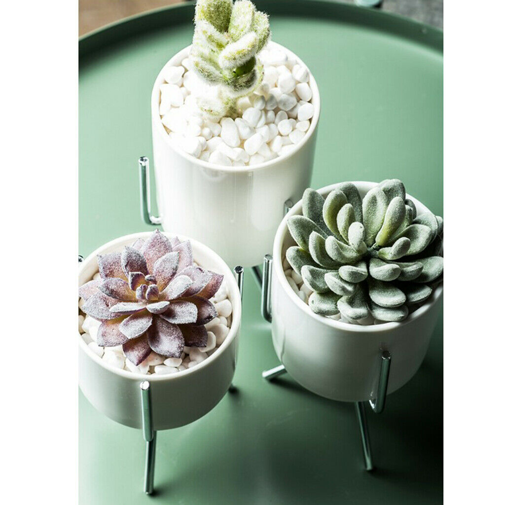 2Pcs Plant Stand Metal Flower Holder Pot Garden Decoration Display Wrought Iron