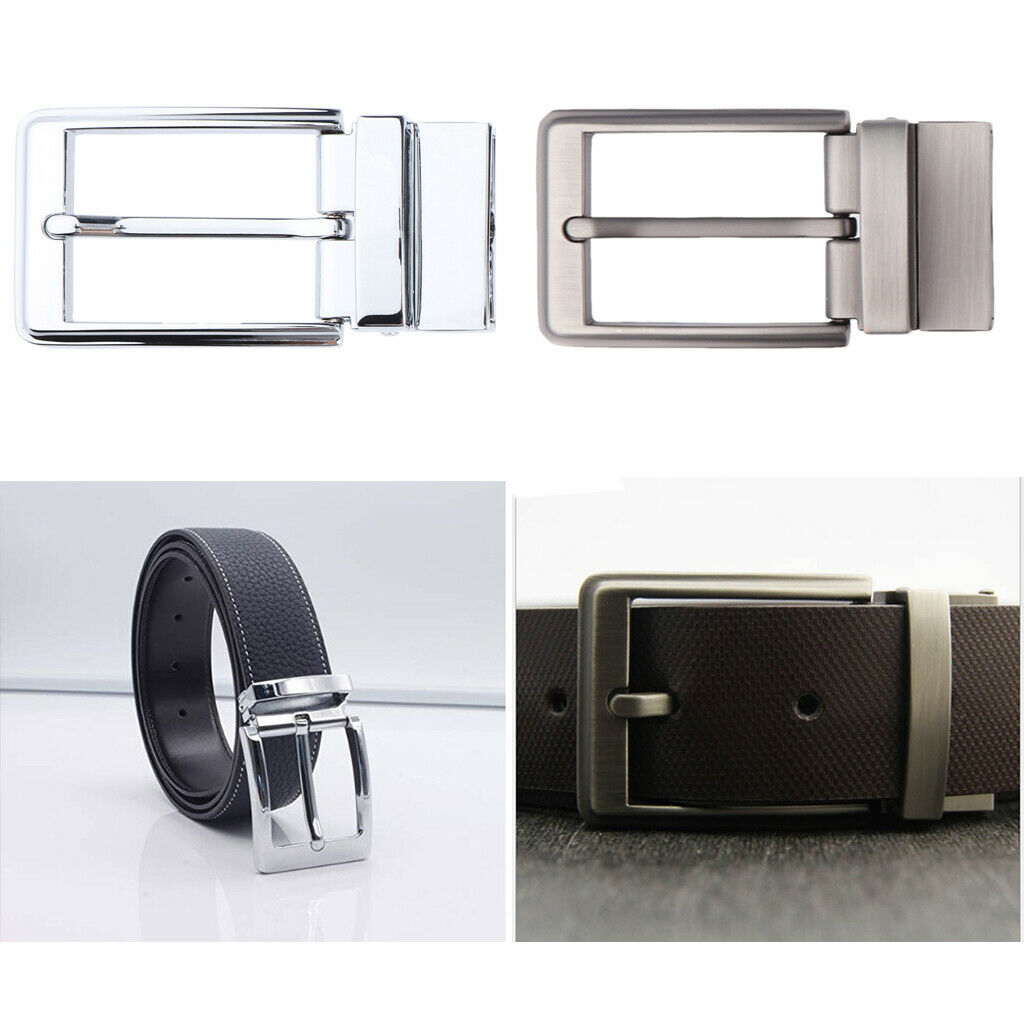 2x   Reversible   Belt   Buckle   Single   Prong   Rectangular   Pin   Buckle
