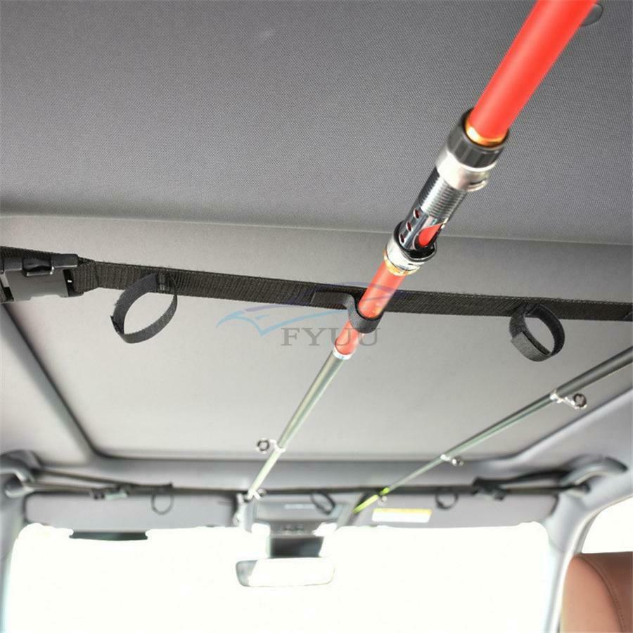 1 Set/ 2PCS 78-120CM Car SUV Truck Nylon Fishing Rod Fixing Belt Adjustable