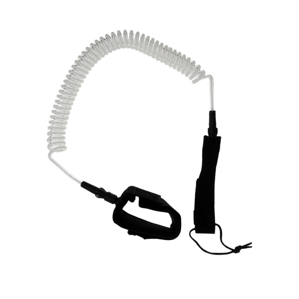 Surfboard Surfing Leash   Board Coiled Cord Leg Rope Double Swivels 6FT