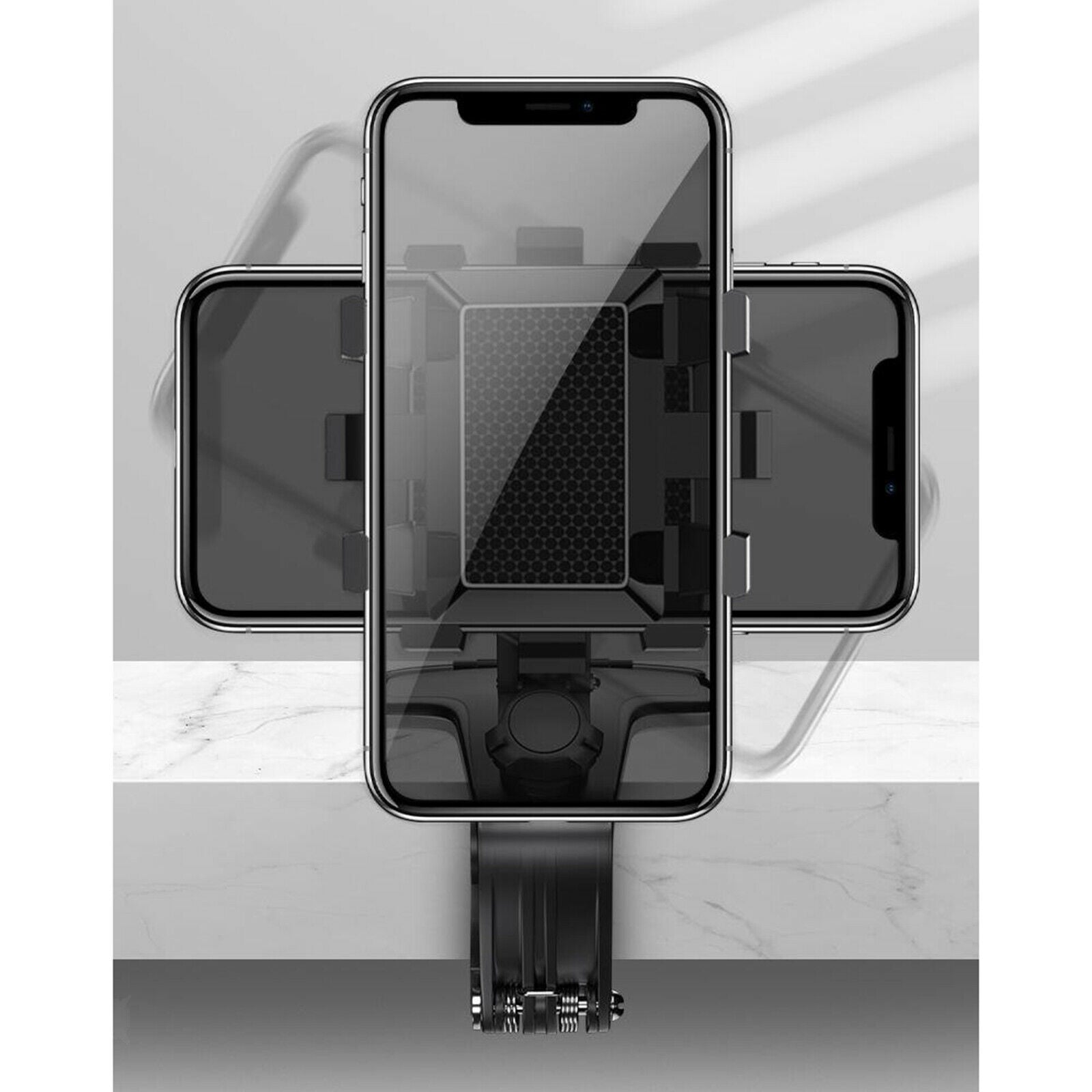 Black 360° Auto Car Mobile Phone Holder Stand Bracket One-Hand Control