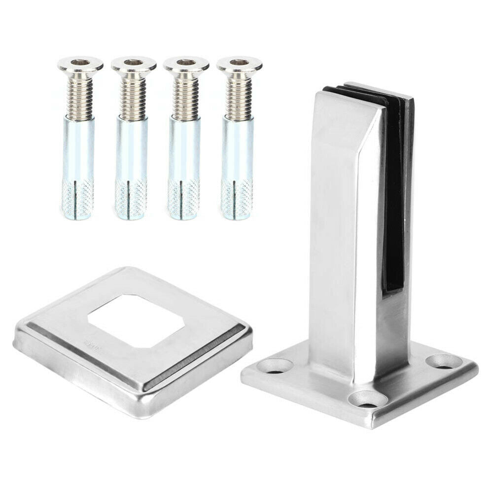 US Stock Stainless Steel Glass Clip Stand Balcony Pool Balustrade Railing Clamp