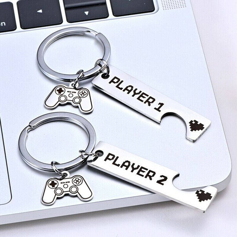 2 PCSCouple Gamer Gifts PlayerKeychain Girlfriend Boyfriend Valentine's Day Gift