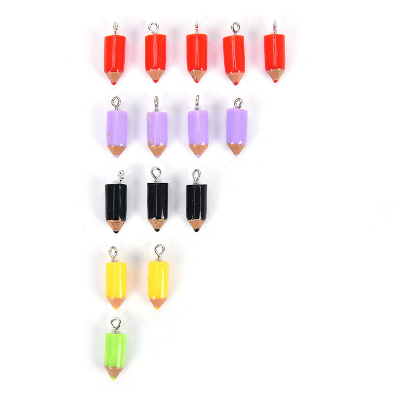 10PCS Mixed Pencil Jewelry Crafts Charm Pendant Keychain Necklace DIY J_DD