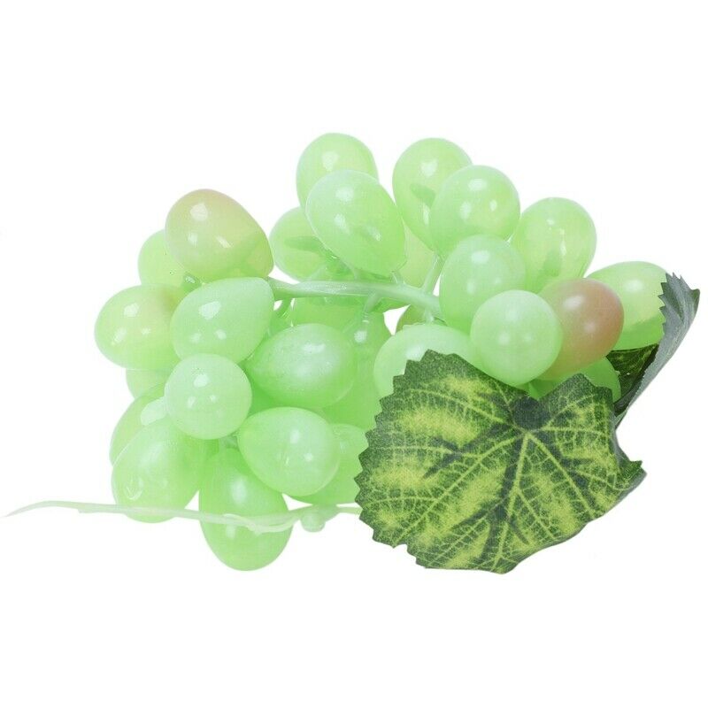 Artificial Plastic Fruit Grapes Cluster Home Office Decoration Green Q2Y4Y4
