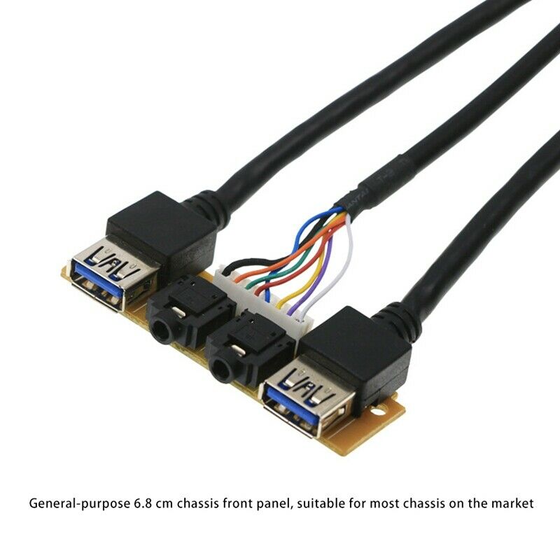 60cm Front Case Panel USB3.0+USB3.0+ Audio Jack Ports I/O Board+Internal Wire Z6