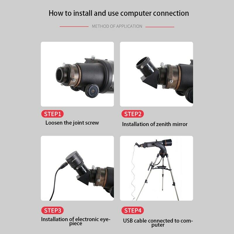 Angeleyes 200W Pixel Multicolor Electronic Eyepiece 1.25inch Astronomy TelesJ8K4