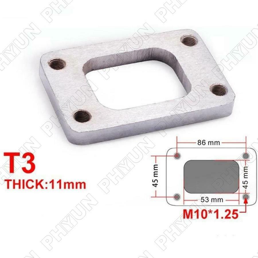 Universal For T3 Turbo Flange Open Threaded Gasket 1/2" Low-Carbon Steel 1x