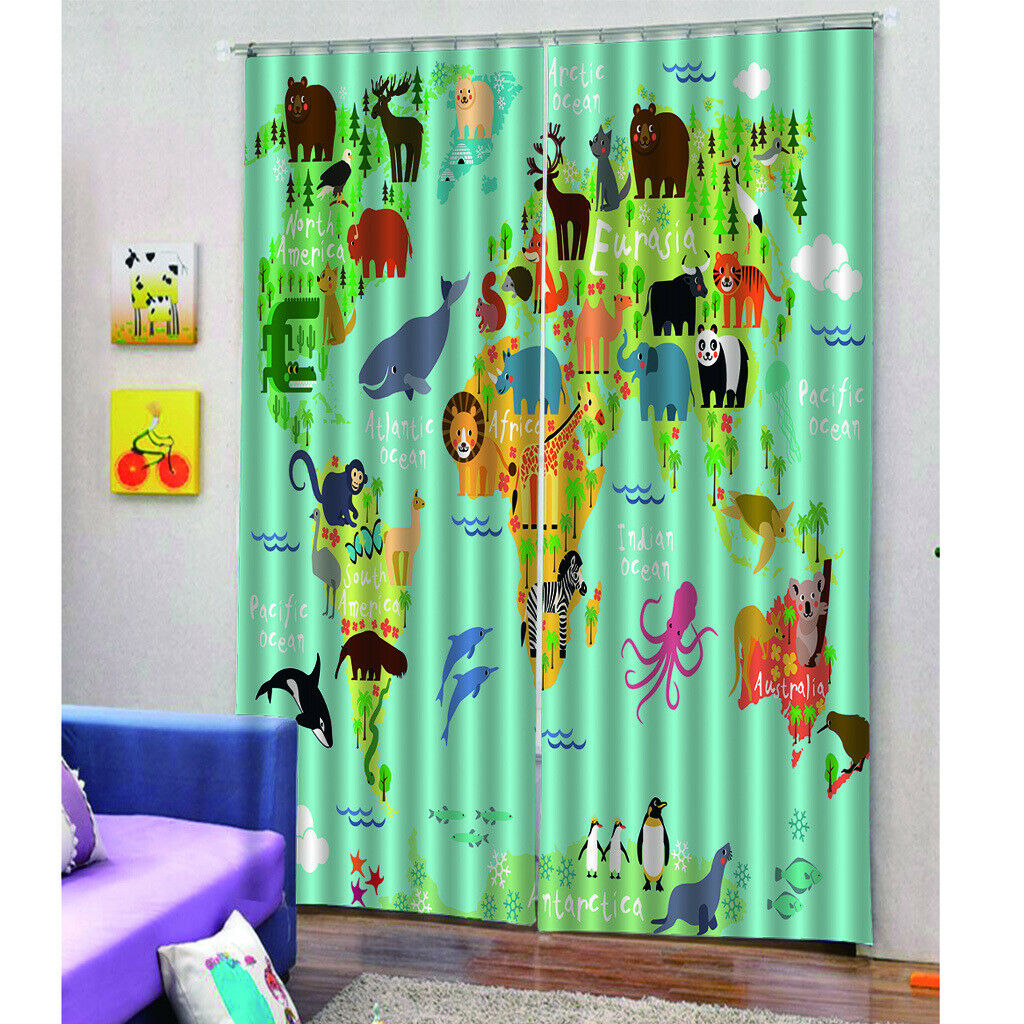 1 Pc Print Blackout Curtains for Kids Bedroom Living Room Dorm Decor Medium