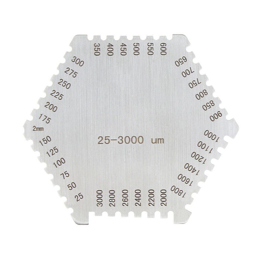 Precision Wet Film Comb Hexagonal Gauge Thinkness Gauge Pocket Gage 74x65mm