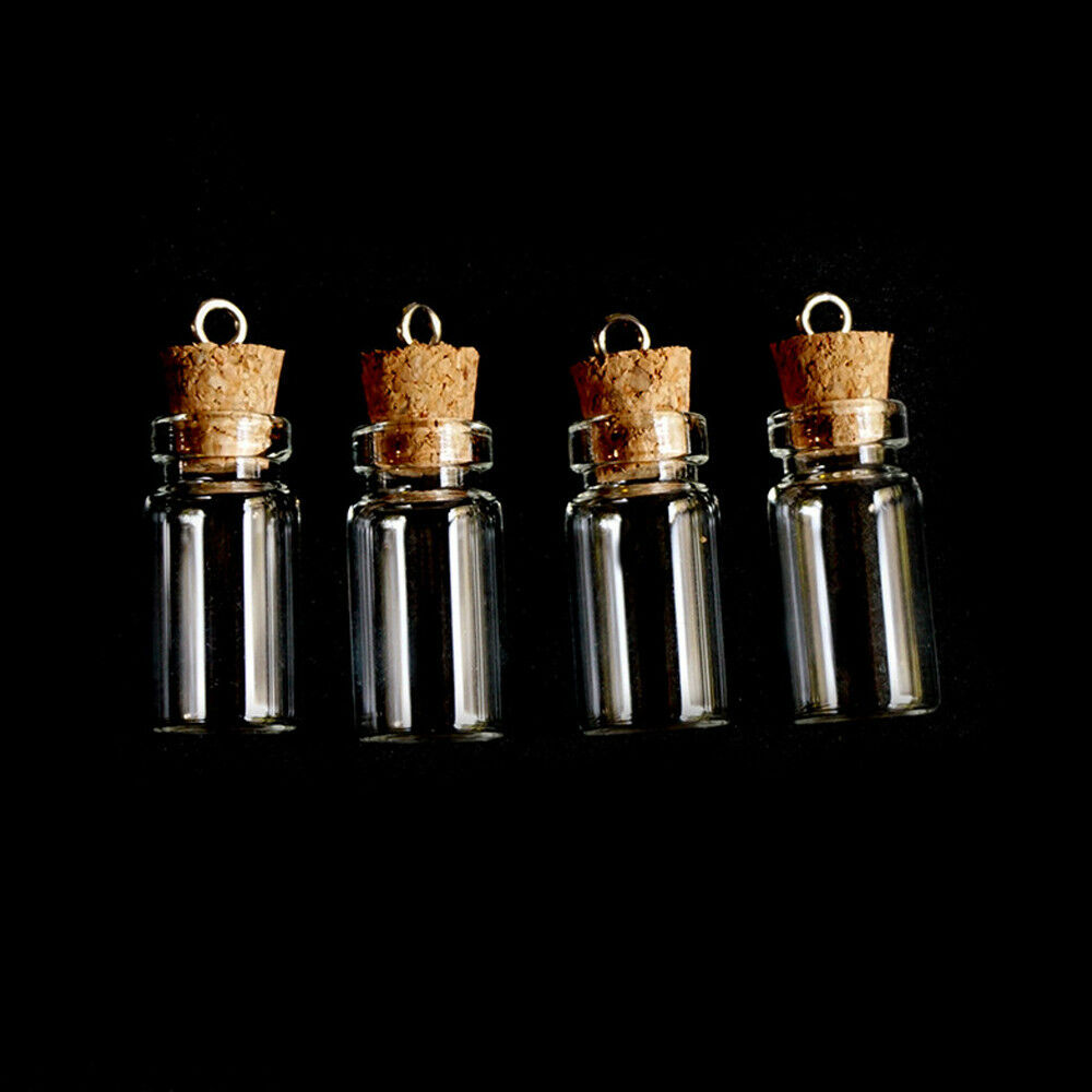 10pcs Mini Perfume Bottle Small Bottle Oil Container Necklace Accessory Simple