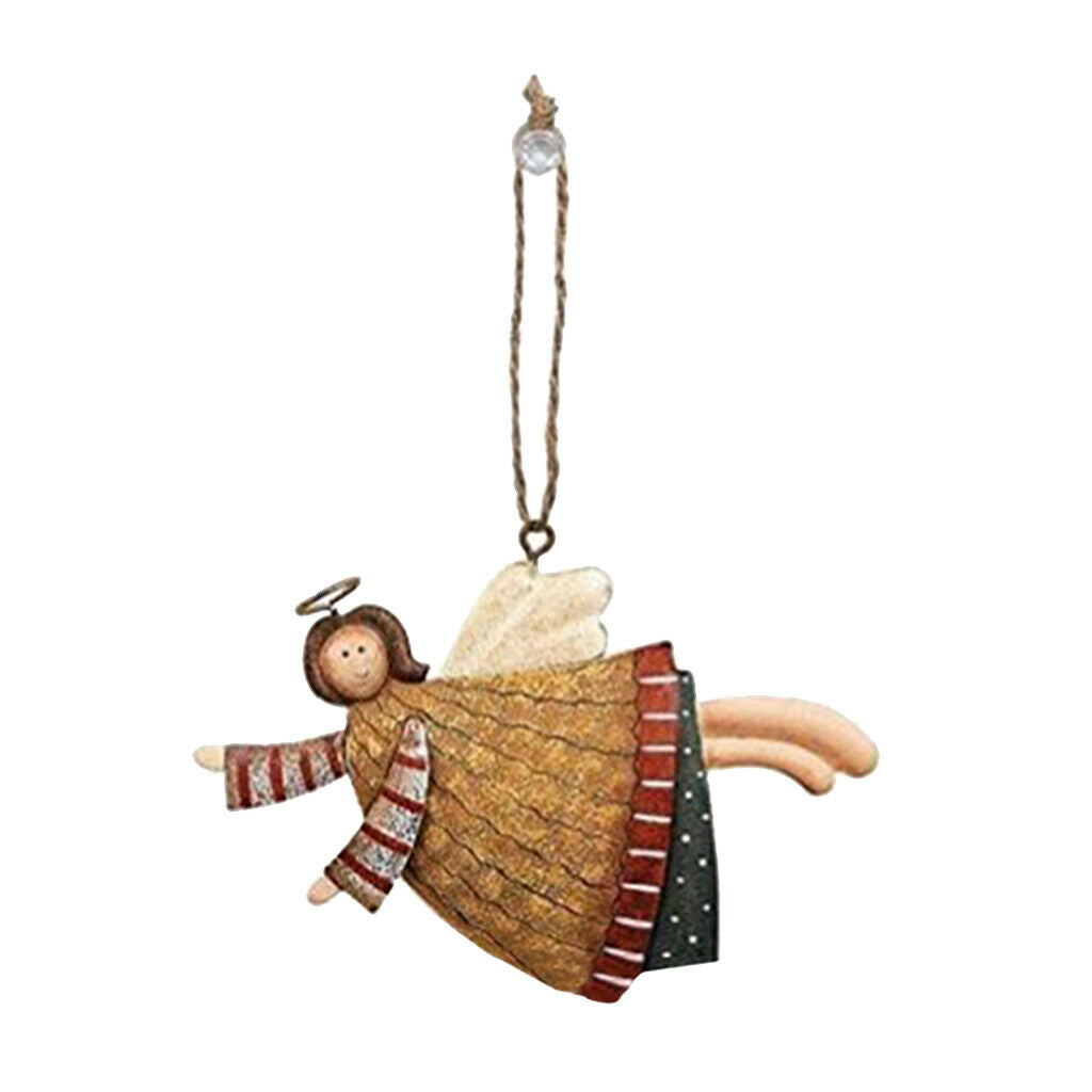 2x Adorable Christmas Metal Ornaments Holiday Baubles Gift House Decor
