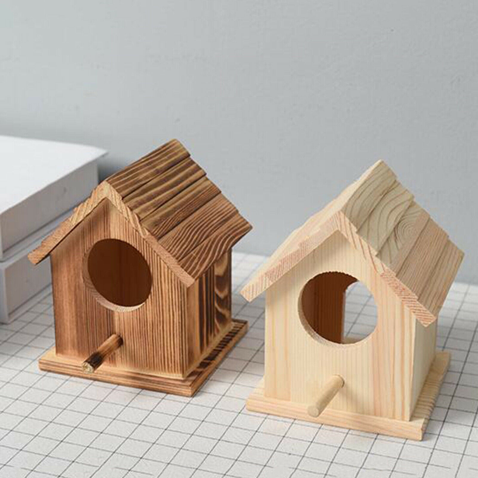 Pet Wood Parakeet Budgie Cockatiel Breeding Nesting Wooden Bird Cage Box