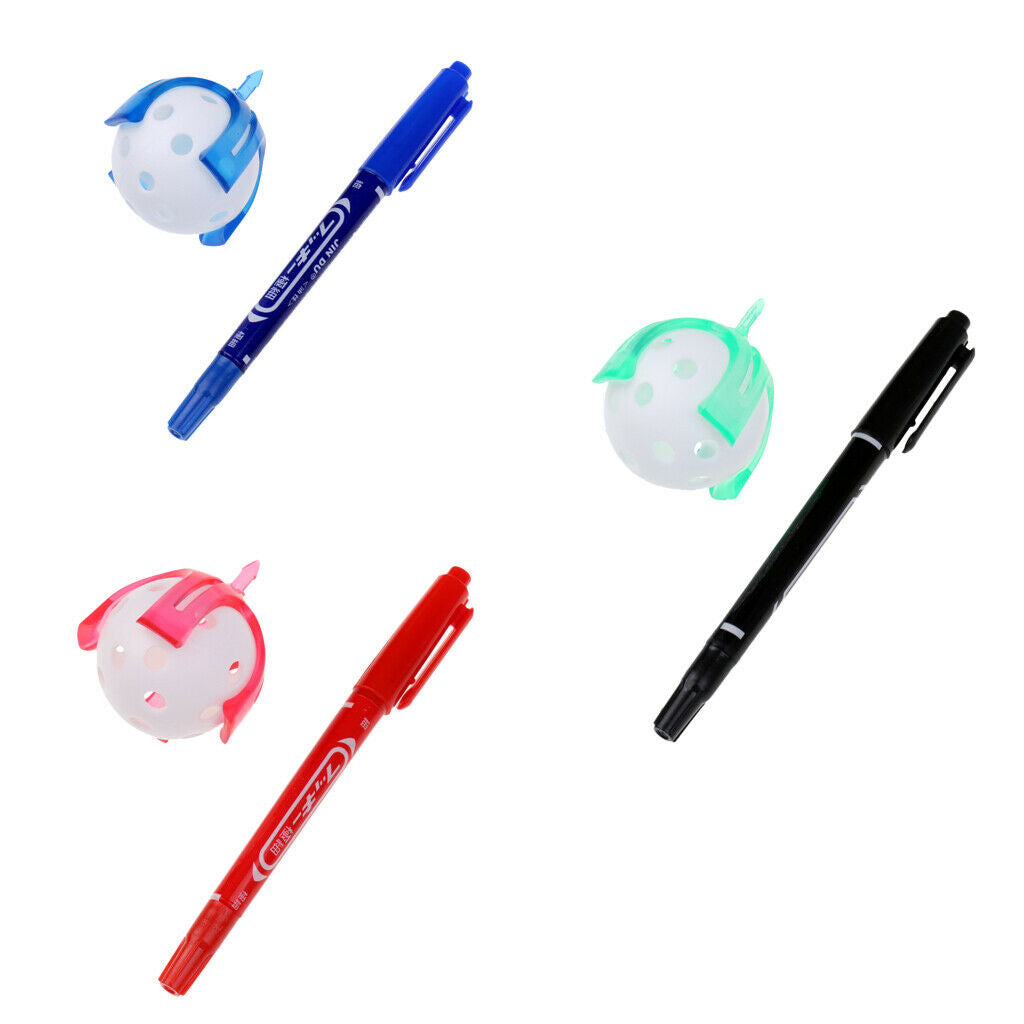 Golf Ball Liner Marker Template Drawing Alignment Tool with Pen & Ball Blue