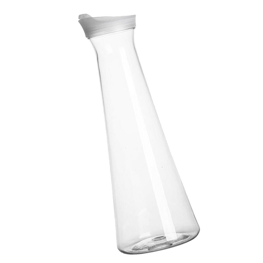 2 Pcs Acrylic Cold Water Pitchers Jug Jar with Lid 1500ml(50oz) Narrow Neck