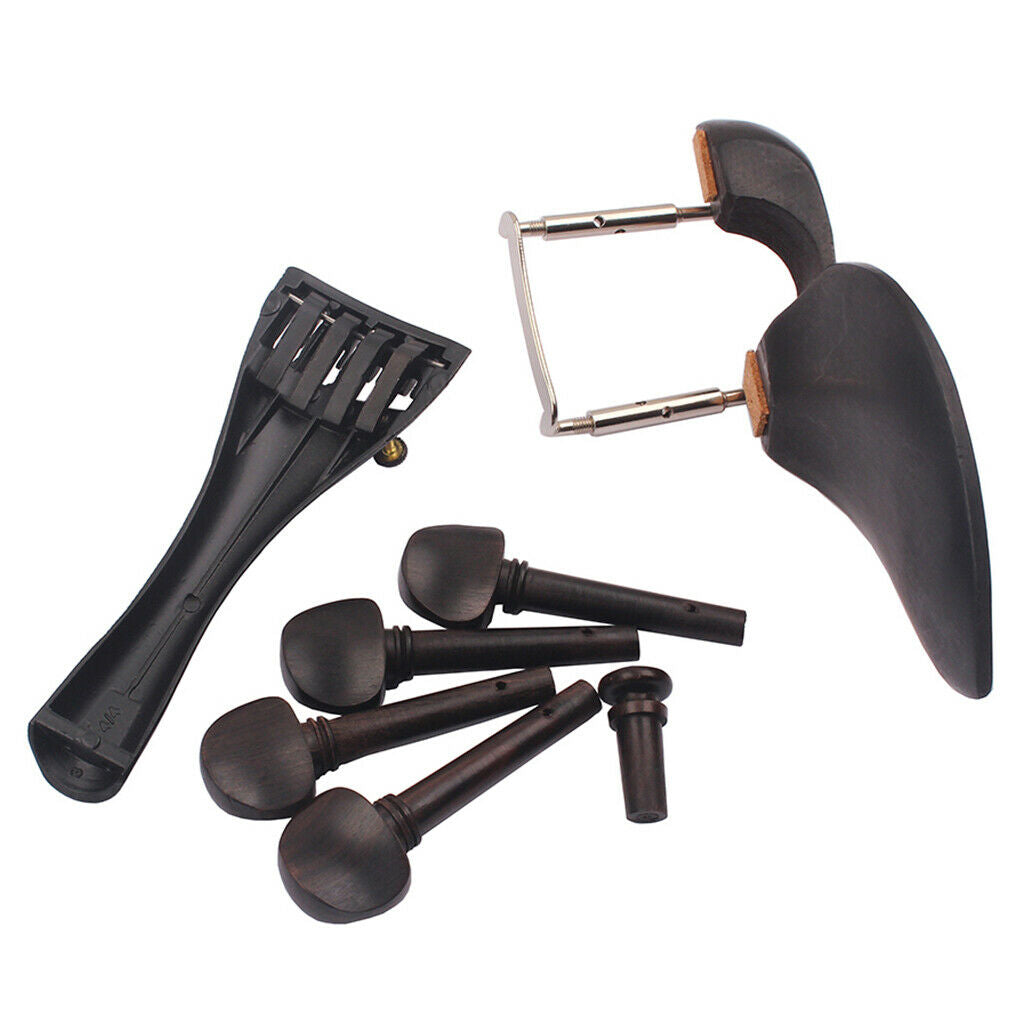 Violin Pieces Chin Rest + Pegs + Tailpiece + Mouthpiece + Tail Gut +