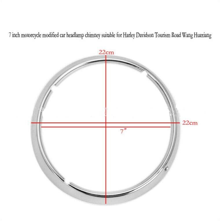7 inch Chrome Headlight Headlamp Trim Ring For Touring Road King Electra Glide