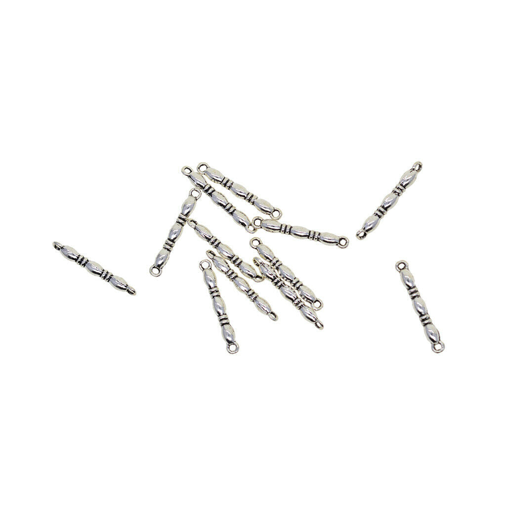 100pcs Alloy Straight Bar Connectors Jewelry Findings Charms Accessories