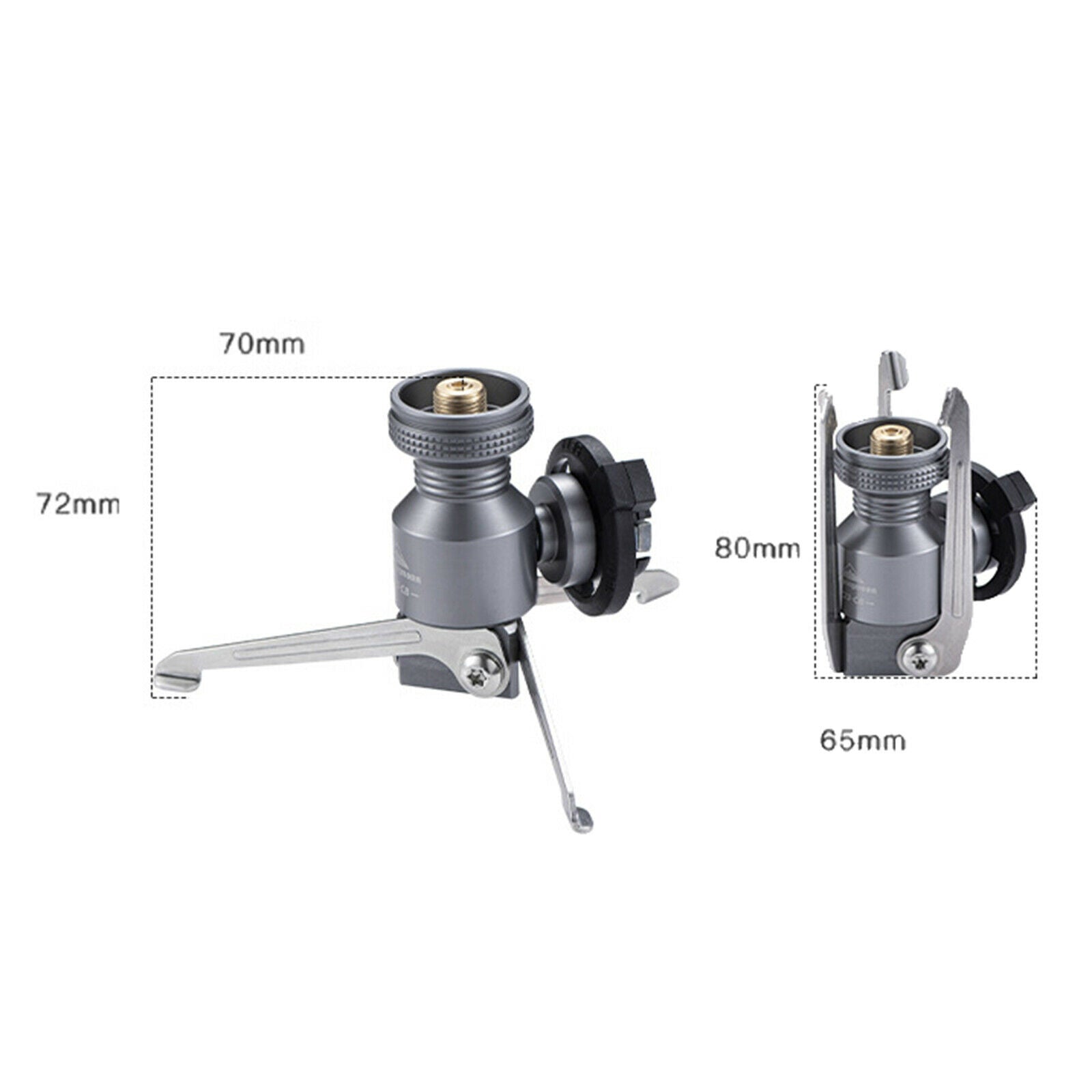 Campact Gas Canister Adapter Convert Collapsible Camping Picnic BBQ Cookout