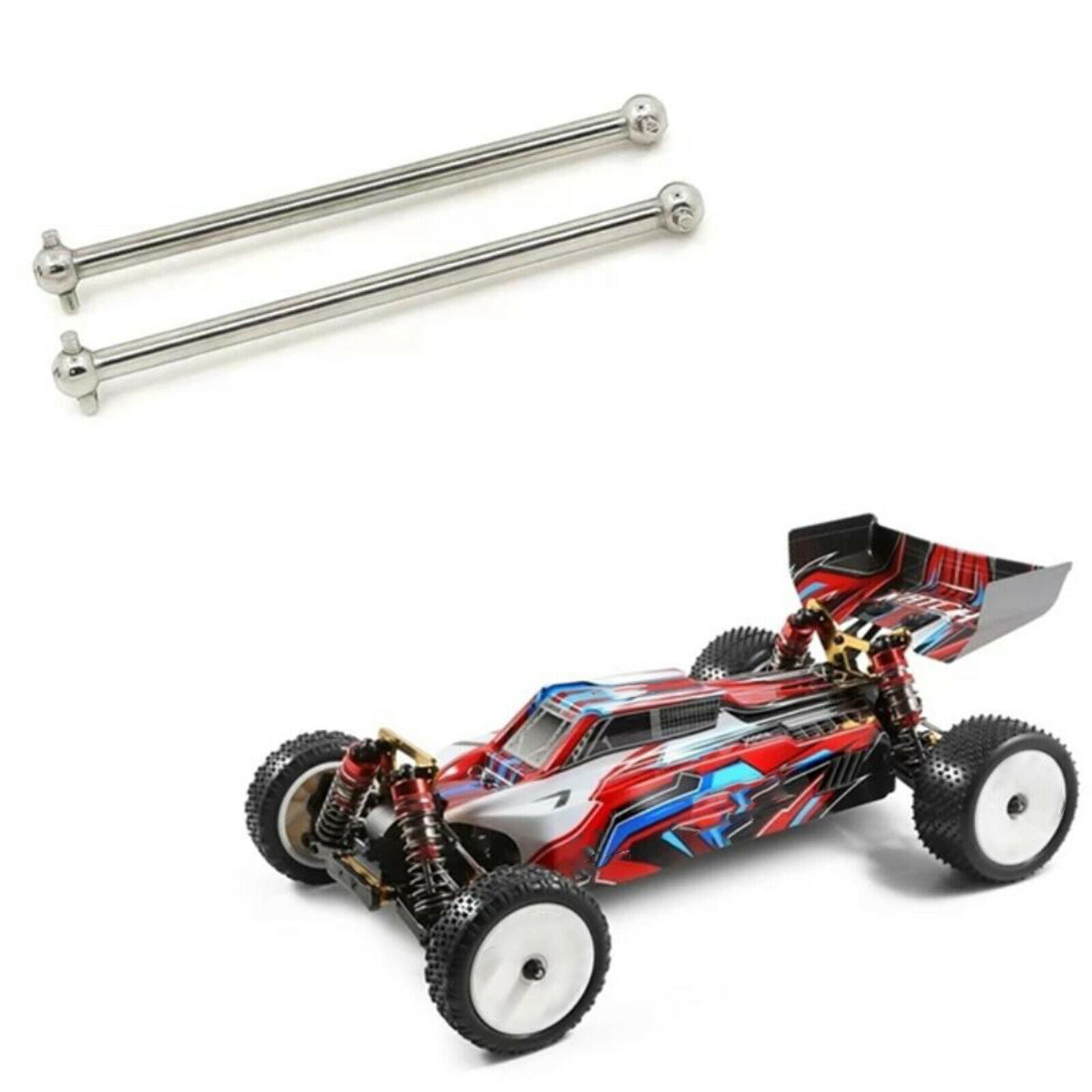 2x Metal RC Drive Shaft Fit for WLtoys 104001 1/10 RC Car Upgrade Parts Accs