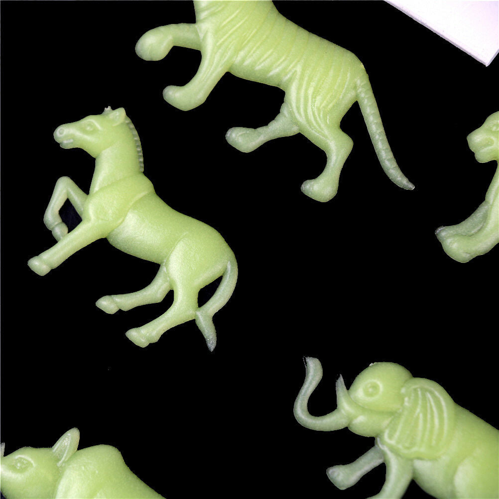 12pcs Glow In The Dark Animal Fluorescent Luminous Stickers Kids Bedroom .l8