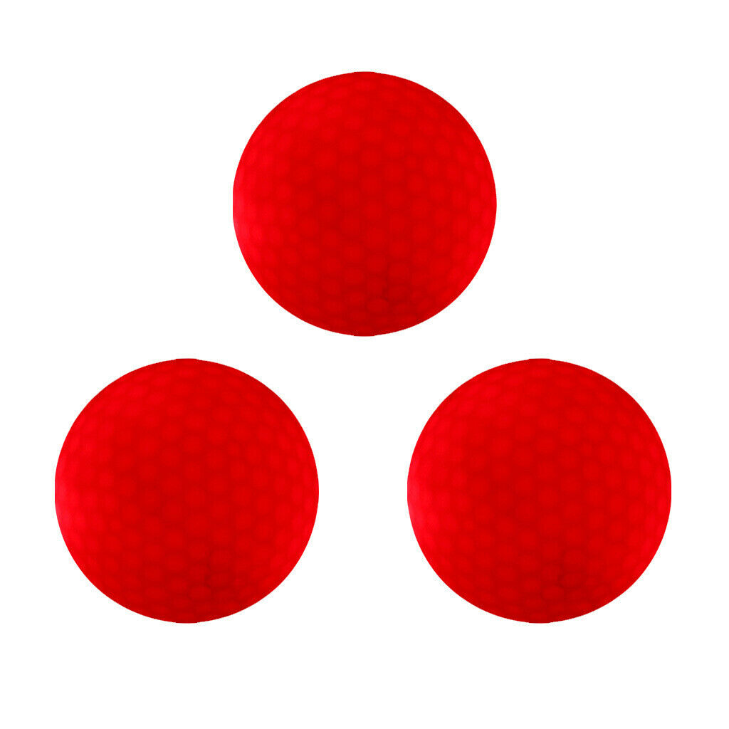 3Pcs Red LED Light Up Night Golf Balls Tournament Balls Official Size