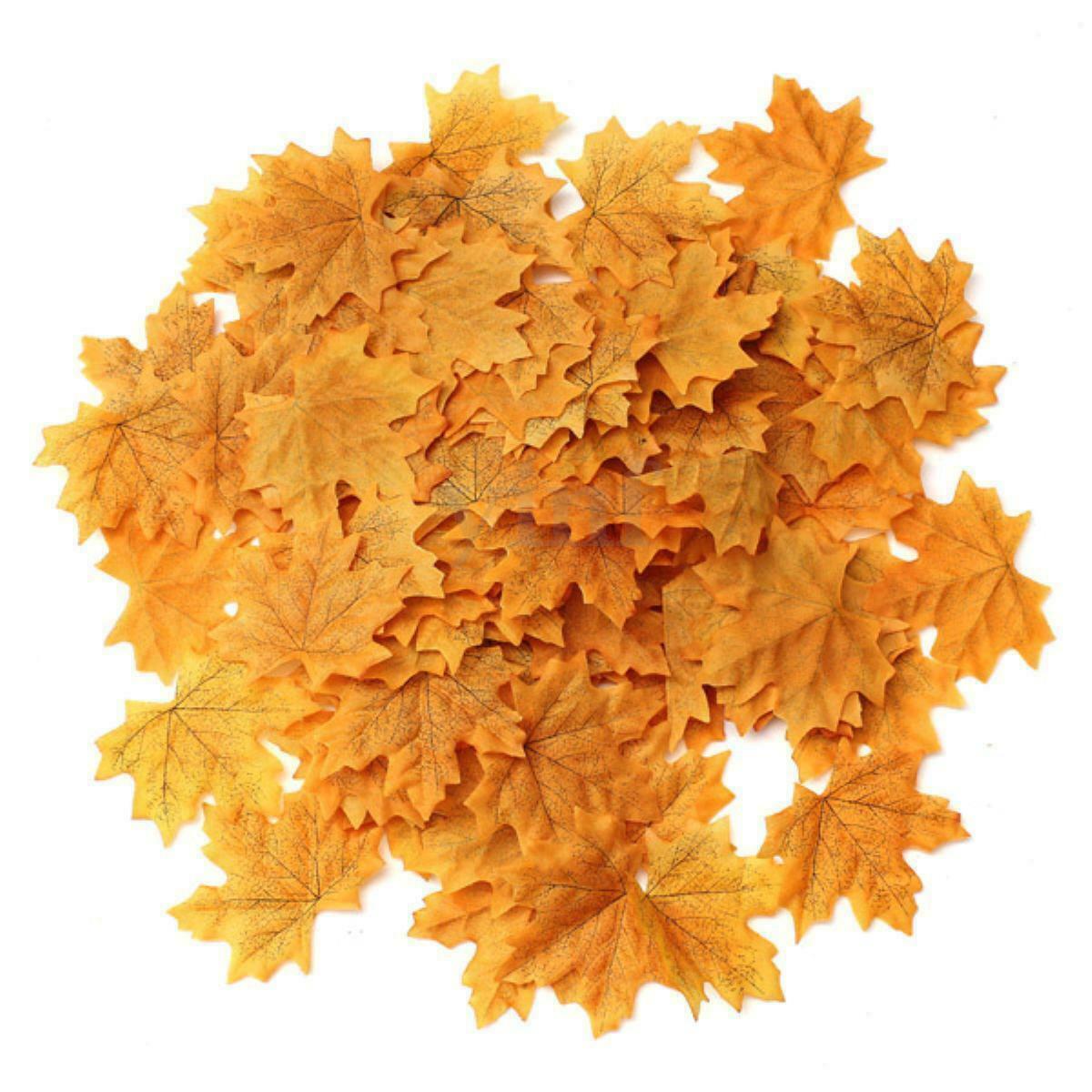 Artificial Maple Leaf Fall Autumn Leaves Wedding Party Confetti 200 Pieces