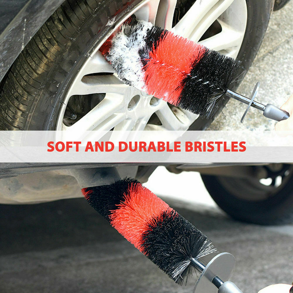 Car Wheel Brush Rims Tire Seat Engine Wash Cleaning Kit Auto Detailing Tool 17"