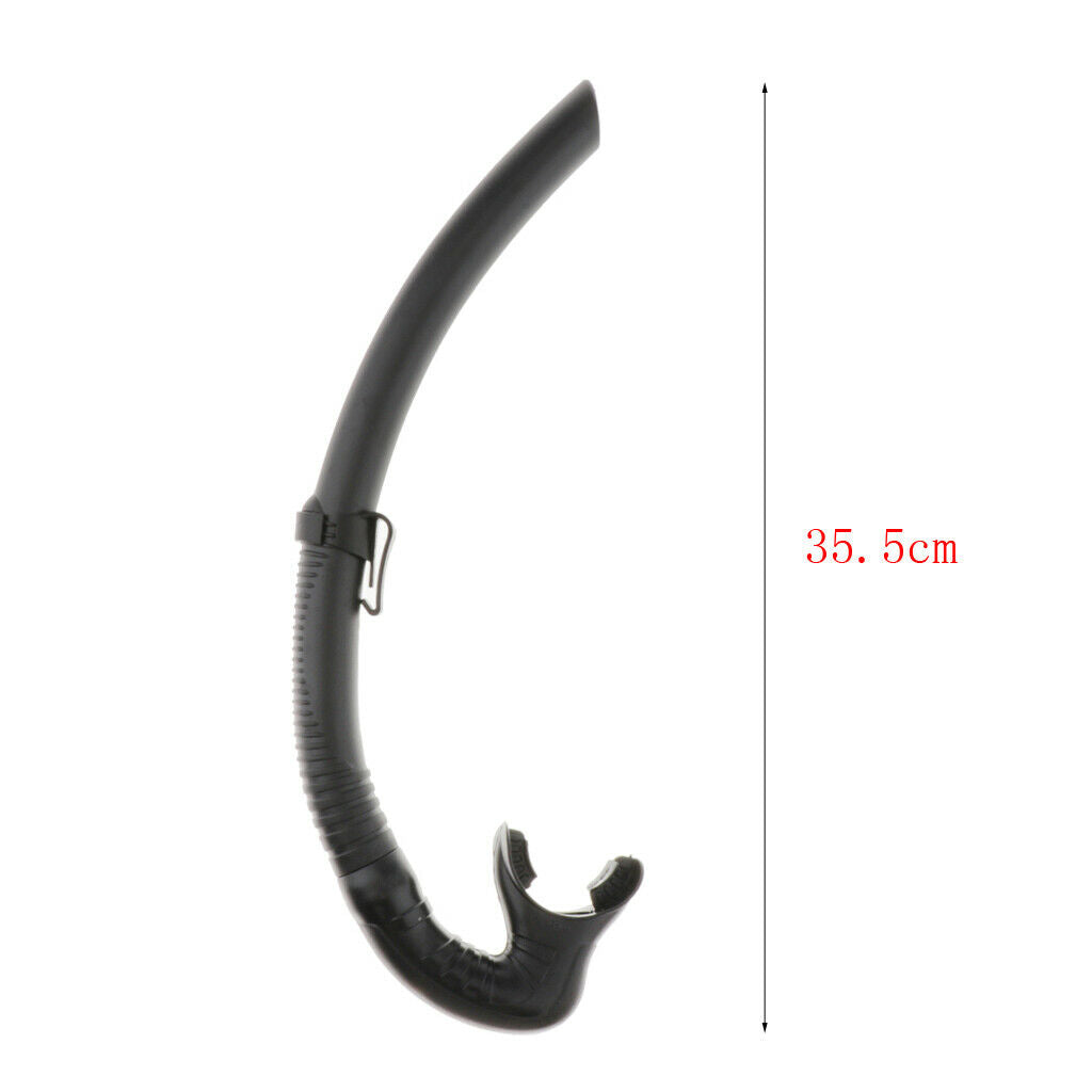 2Pcs Silicone Swimming Training Snorkeling Mouthpiece Breath Tube _Black