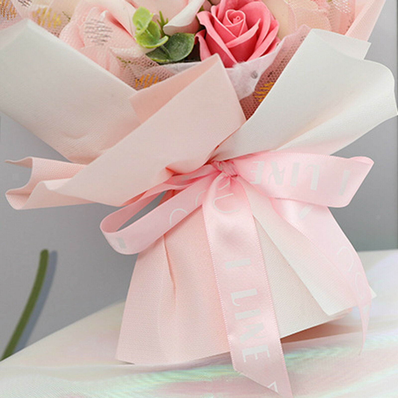 2pcs Carnation Rose Soap Flower Bouquet Birthday Valentine's Day Gift Party